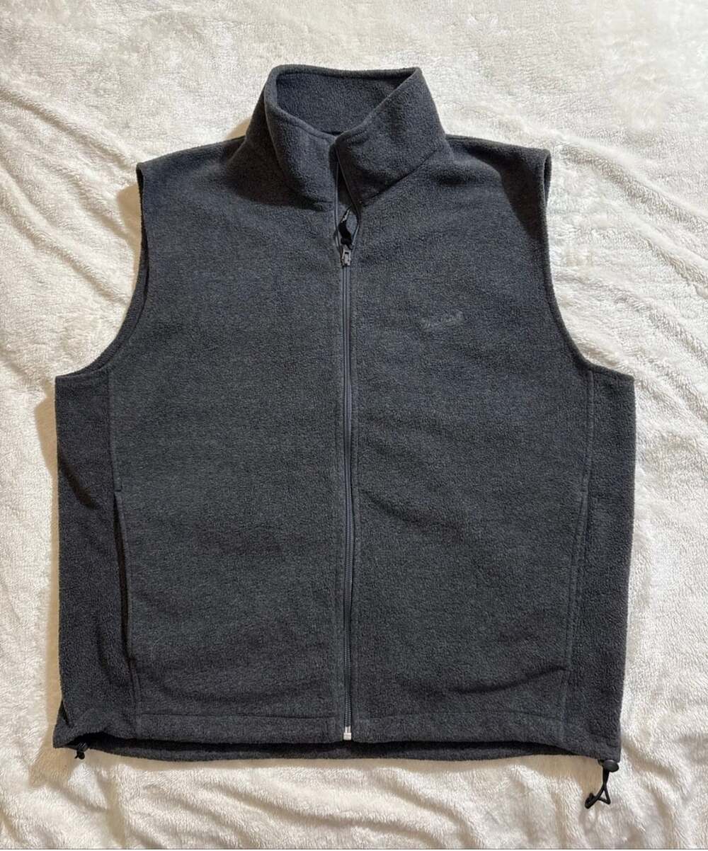 Woolrich Fleece Vest Size L Gray Full Zip